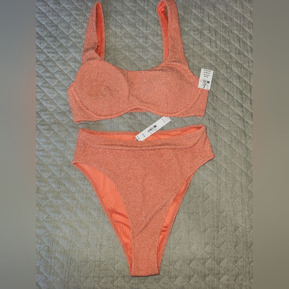 Women's Sparkling Orange Bikini Set